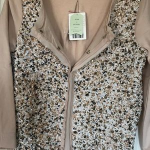 NWT $148 Anthropologie 9-H15 STCL Sequin Cardigan